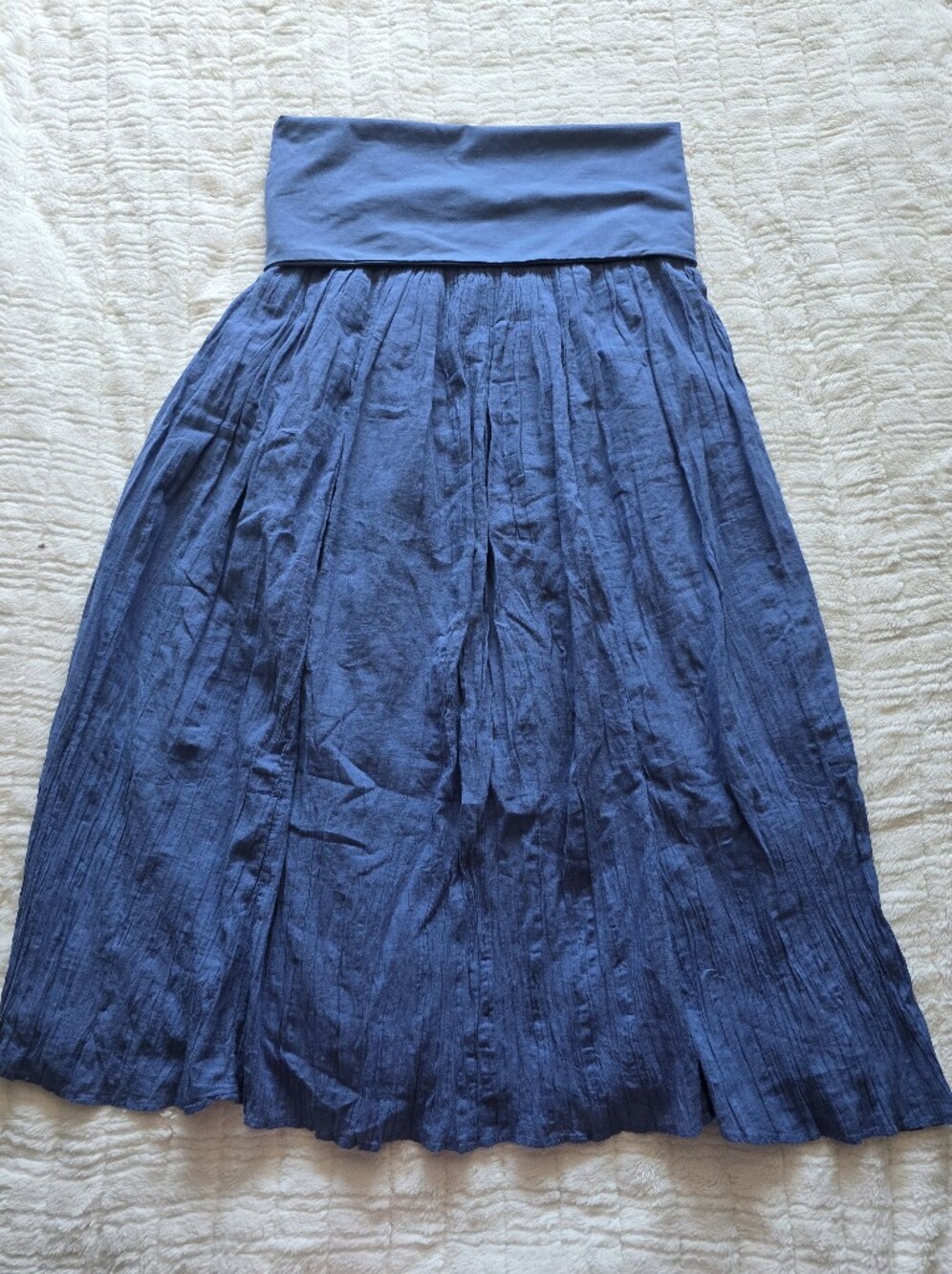 aerie Deep Blue Folded-Waist Maxi Skirt Or Dress